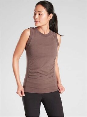 Athleta Foresthill Ascent Seamless Tank Top Womens XL Wool Blend Knit Athletic